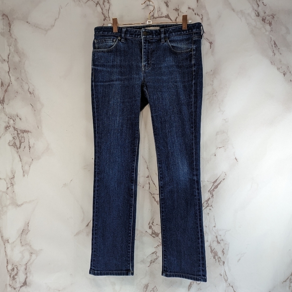 Uniqlo Jeans Women 27 X 27 6 Skinny Straight Blue Medium Wash Denim Mid Rise